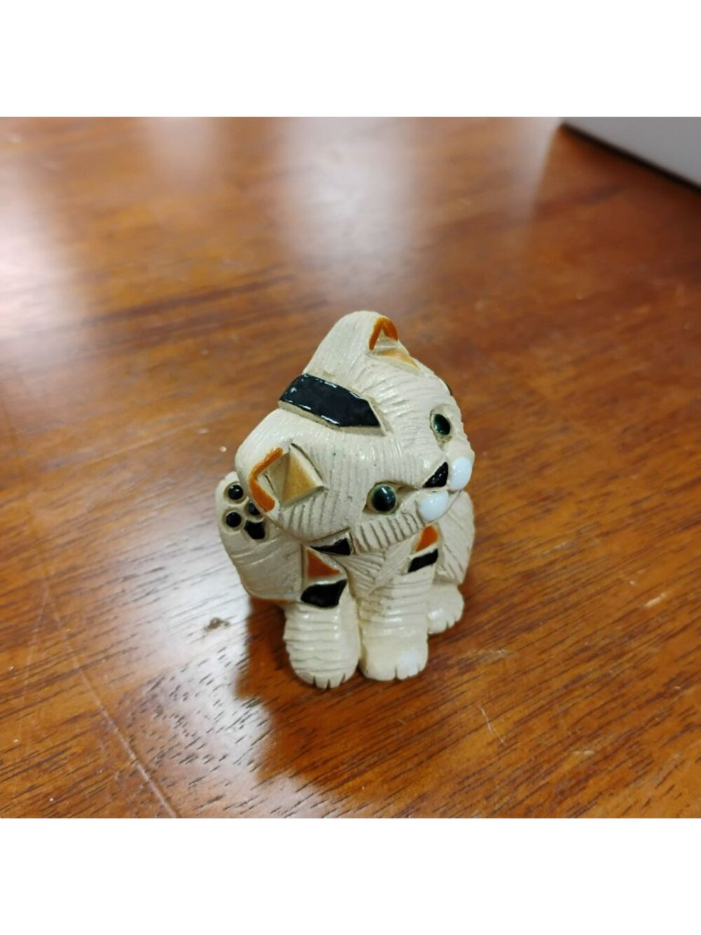 Artesania Rinconada Hand Made Calico Cat Figurine Uruguay Ceramic Kitten - Picture 8 of 9